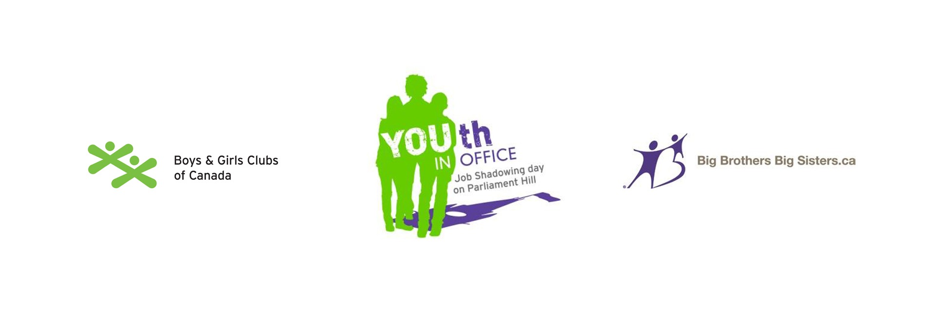 YOUth In Office logo, Big Brothers Big Sisters logo, Boys and Girls Clubs logo